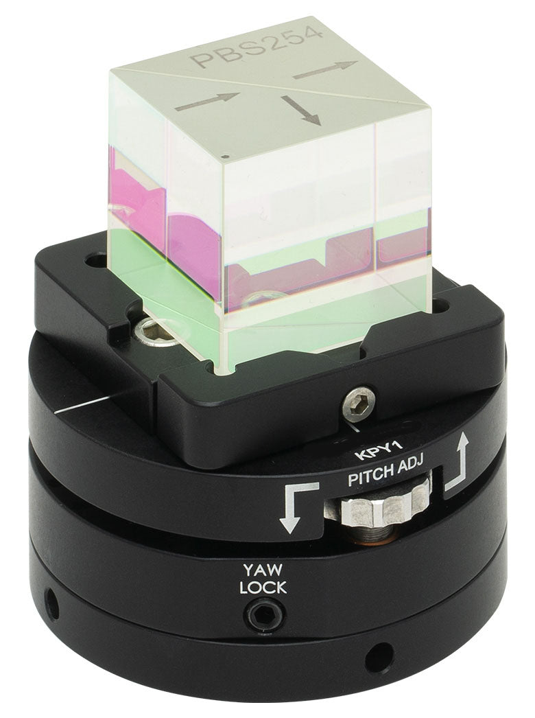 TH-KPY1-M - Kinematic Pitch/Yaw Mount, Ø50.8 mm Platform, M4 Threaded Holes, M4 & M6 Clearance Holes