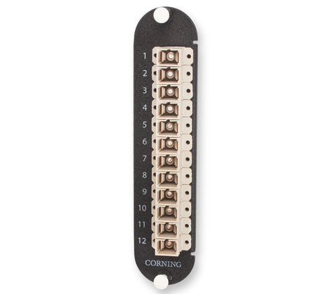 Closet Connector Housing (CCH) Panel, SC adapters, Simplex, 12 F, 62.5 µm multimode (OM1)