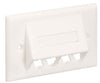 4-PORT Sloped Horizontal With Labels, Off White