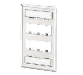 Single-Gang Stainless Steel With Label, 6 Port