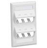 MINI-COM Classic Series Faceplates with Labels, 6-PORT SLOPED