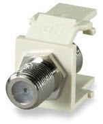 Logico 10-Pack F-Type Insert Keystone Connector Module - Coax Cable Wall Jack - White (KJF23W-10)