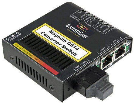 Converter Switch with One 100Base-FX SC/MM and Two 10/100 RJ-45 Ports