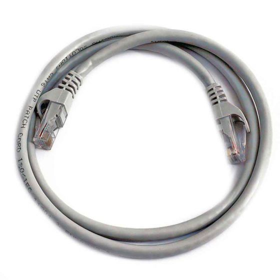 Cat5E 1 foot Patch Cable w/boots- Gray