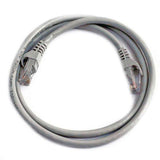 Cat5E 1 foot Patch Cable w/boots- Gray