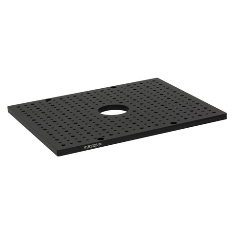 TH-MSB2328/M - Aluminum Breadboard for LCC7201B, 230 mm x 280 mm x 9.5 mm, Ø50 mm Access Hole, M4 and M6 Taps