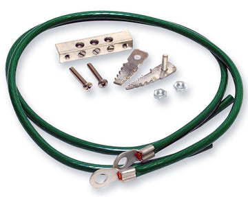 Hardware Grounding Kit, includes Two Wires, One Sheath Ground Clip and One Ground Bus
