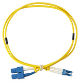 1m LC-SC Duplex 8.3/125µm single mode patch cord, UPC polish