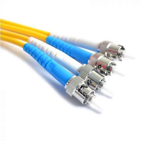 Fiber Optic Patch Cable, ST to ST UPC-UPC, 3 meters, 3mm Duplex SM SMF-28® Ultra Fiber