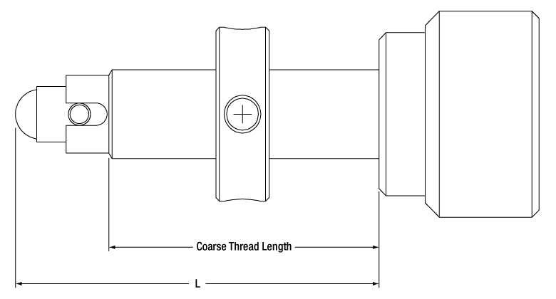TH-DAS25U - Differential Adjuster Screw, 25 µm/Rev Fine Adjustment, 1/4"-100 Coarse Adjustment Threads