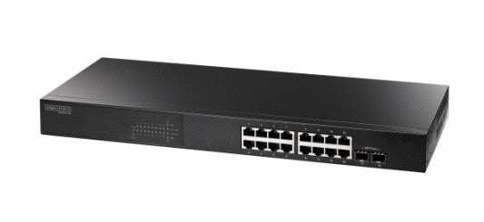 Gigabit Ethernet 16 + 2 SFP ports, L2 web-smart managed switch, rack 19