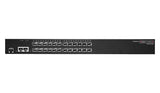 Full Gigabit Ethernet 24 SFP ports, 2 Gigabit copper ports and 2 10G uplink slots Layer 3 switch, ra