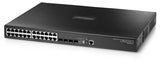 Full Gigabit Ethernet 20+4 SFP combo ports and 2 10G uplink slots Layer 3 switch, rack 19"