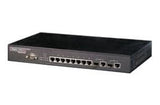 Fast Ethernet 8+2G combo ports, managed switch