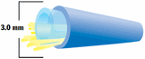 3.0mm Furcation Tube - Blue Color - Accepts 900µm Buffered Fiber