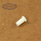 Plastic Universal Dust Cap for 1.25mm Ferrules. Fits LC, MU. 100 pcs/pack, White Color
