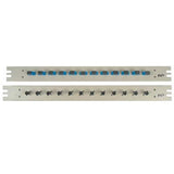 Loaded 19" Fiber Optic Patch Panel with SC Adapters Installed (Single Mode)
