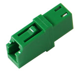 LC/APC Single Mode Mating Sleeve, Zirconia Sleeve, Snap Mount, Green Color