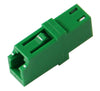 LC/APC Single Mode Mating Sleeve, Zirconia Sleeve, Snap Mount, Green Color