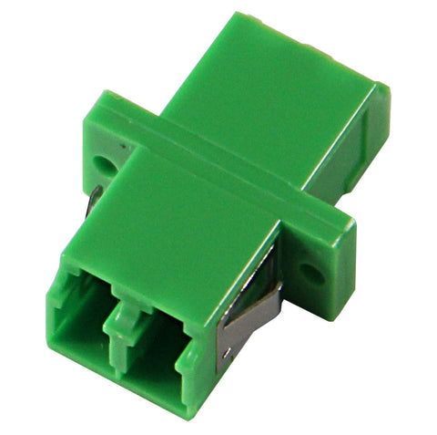 LC/APC Duplex LC Mating Sleeve, Zirconia Sleeve, Green Color, SC Footprint, Snap & Screw Mount