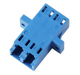 Duplex Single Mode LC Mating Sleeve, Zirconia Sleeve, Blue Color, SC Footprint, Snap & Screw Mount