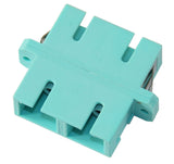 Duplex 10Gig Multimode SC Mating Sleeve, Multimode, Polymer Housing, Aqua Color