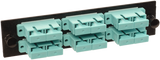 SC Duplex 6 Pack (Multimode - 10 Gig Loaded) Aqua Adapters, Beige Color