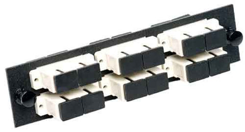 SC Duplex 6 Pack (Multimode - Loaded) Beige Adapters, Beige Color