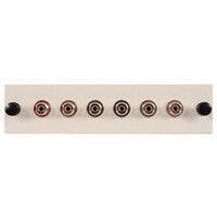 6 Pack FC Adapter Connector Panel (Multimode/Singlemode - Loaded) - Beige