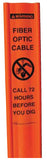 Flexible Line Marker Post, 3" x 6', orange