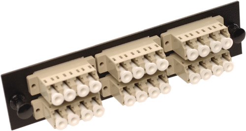 LC Quad 6 Pack (Multimode) 24 Fibers, Balck, Black Color