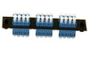 LC Quad 6 Pack (Singlemode) Blue Adapters 24 Fibers, Black Color