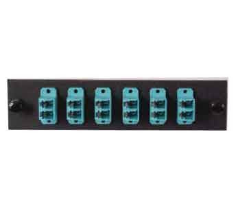 LC Quad 6 Pack (10 Gig) Black Adapters 24 Fibers