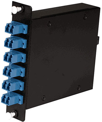 12-fber MTP Cassette, 9/125µm Single Mode Fiber, 1 rear MTP/female Port, 6 LC Duplex Ports Front