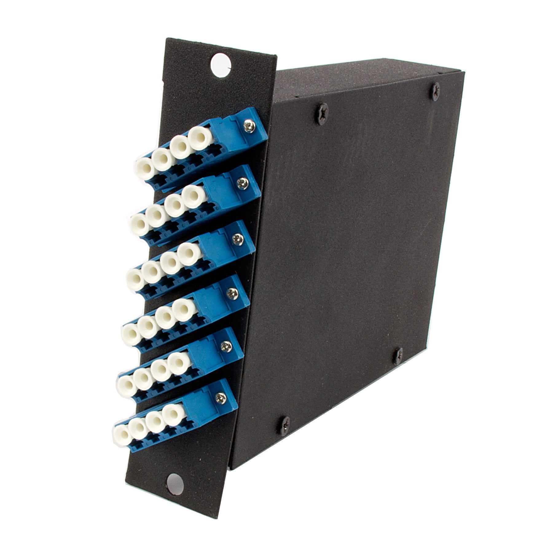 24-fiber MTP Cassette, 9/125?æm Single Mode Fiber, 2 rear MTP/female Port, 6 LC Quad Ports Front - FOSCO (Fiber Optics For Sale Co.) - 2