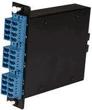 24-fiber MTP Cassette, 9/125µm Single Mode Fiber, 2 rear MTP/female Port, 6 LC Quad Ports Front