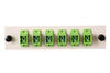SC 6 Pack (APC Singlemode - Loaded) Green Adapters, Beige Color