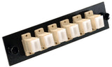 6 Pack SC Adapter Panel (Multimode - Loaded - Beige Adapters)