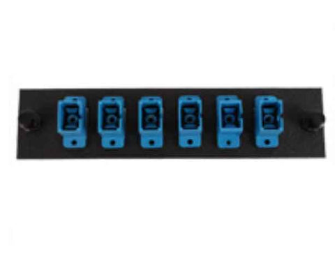 SC 6 Pack (Singlemode - Loaded) Blue Adapters, Beige Color
