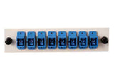SC 8 Pack (Singlemode - Loaded) Blue Adapters, Beige Color