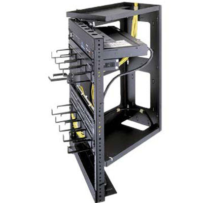 Swing Gate Wall Mount Racks - 24.5" Overall Height, 21" (12 Space) Racking Height, 12" Depth