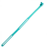 Univ Dust Cap for 1.25mm ferrule w/strap - Aqua-100 Pack