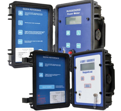 Ruggedized Test Set Kit With Power Meter (0.01 dB Resolution), and 1310/1550nm Laser Light Sources (FC Interface)