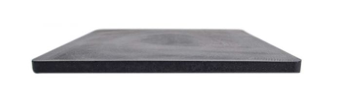 6" x 6" Square Sheet Rubber Polishing Pad - 90 Durometer Hardness - Black Color