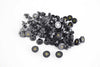 Dust Cap Mating Sleeve Adapter FC with Warning Label Black Round Head - 100 Pack