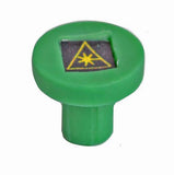 Dust Cap Mating Sleeve Adapter FC with Warning Label Green Round Head - 100 Pack