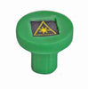 Dust Cap Mating Sleeve Adapter FC with Warning Label Green Round Head - 100 Pack