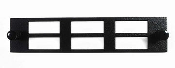 Adapter Plate 6-Pack SC Duplex Universal Unloaded Black