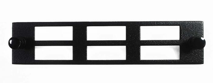 Adapter Plate 6-Pack SC Duplex Universal Unloaded Black