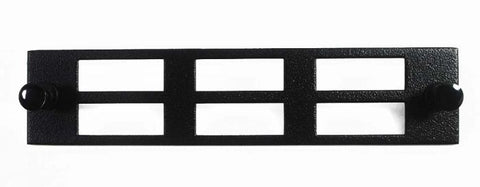 SC Duplex 6 Pack Plate Unloaded - Black
